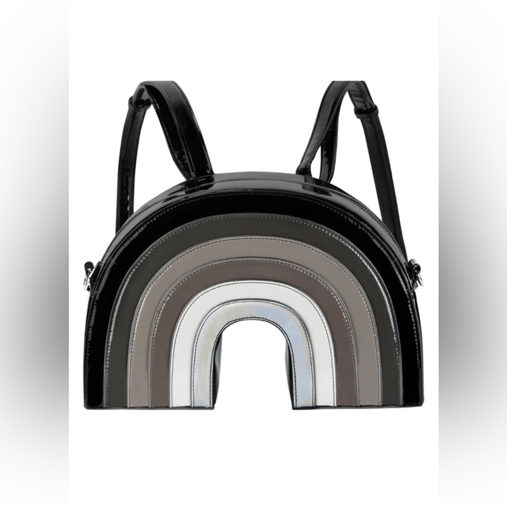 Killstar Moonbow Backpack Purse Grey Rainbow Gothic Purse